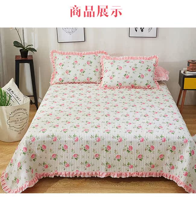 Giường từ một chiếc mũ mảnh đơn / tấm bông với một chiếc giường ba mảnh kẹp bông ren bông là một trường hợp trải giường - Trải giường ga giường cute