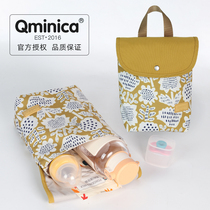 Qminica2022 new baby cashier bag for going out waterproof large capacity Walking Va Bag Portable Digitisation Makeup Bag