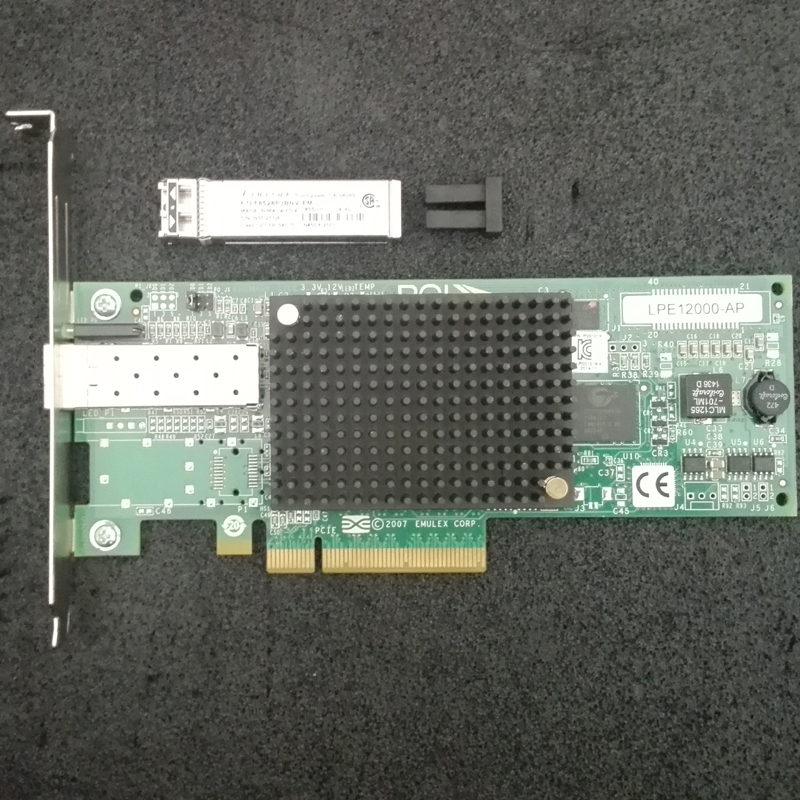 Original EMULEX LPE12000 8Gb Single Port FC HBA Fiber Card with Module 06030216