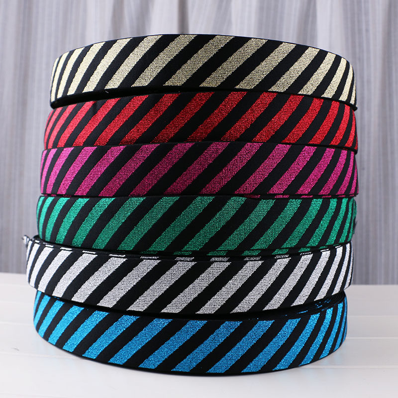 Wide 4CM Color elastic band Striped Elastic Band Pants Belt Rubber Band Rubber Band Skirt With Widening Thin and Soft Fashion