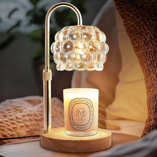 [Shuoguo]Solid Wood Timed Wax Melting Lamp, Adjustable Height, Flameless Aromatherapy Lamp, Bedroom Candle Melting Lamp, Practical Birthday Gift