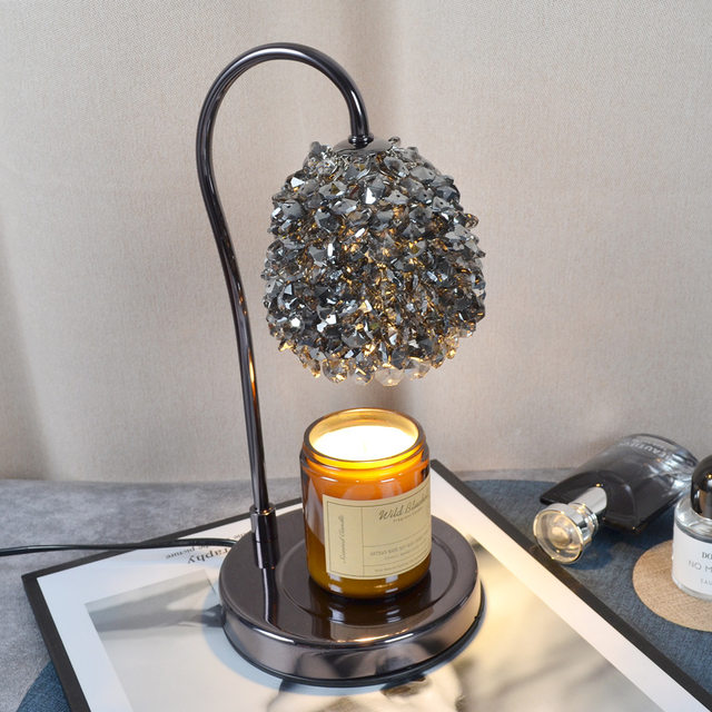 Luxurious High-End Crystal Aromatherapy Wax Melting Lamp, Timed Candle Melting Lamp, Bedroom Atmosphere, Fireless Diffuser, Wedding and Birthday Gift