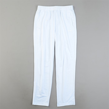ຄຸນນະພາບສູງຝ້າຍ terry ສີຂາວກິລາ sweatpants ບາດເຈັບແລະສໍາລັບຜູ້ຊາຍແລະແມ່ຍິງ l85012 drawstring elastic waist ສະດວກສະບາຍ trousers ຊື່