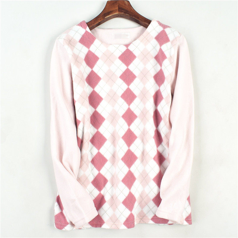 Home Comfort Woman 3 12L68348 Spring Autumn Season Round Collar Comfort At-home Casual Long Sleeve Head Slapped Bottom Suede Cardiff