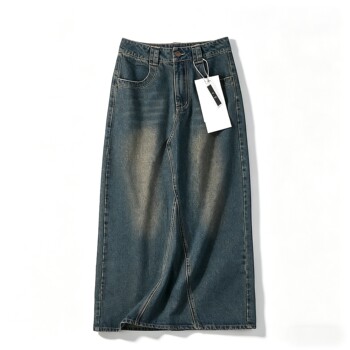 ສິ້ນກະໂປງ a-line retro distressed a-line 86583 spring and summer slimming high-waisted hip-covering versatile commuting mid-length umbrella skirt