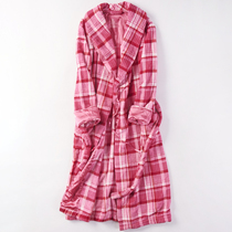 66046 Spring Autumn Winter New men and women turned in long style sleeping robes Comfort Warm Coral Suede Home Conserved Bathrobe 45