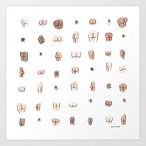  Spot AHD｜Julia Heffernan American decorative painting fun hand-painted ass chest art hanging painting