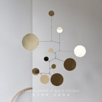 Spot AHD | German LAPPALAINEN Handmade Brass CIRCLES Balance Dynamic Sculpture ins Hanging