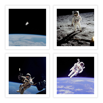  Spot｜NASA-Floating space｜AHD art print painting Astronaut moon landing photography living room hanging painting
