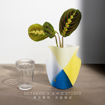  Spot AHD｜Spain OCTAEVO Mini Vase Set Bronzing waterproof paper double-sided face art flower device