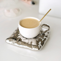 Spot AHD fat pillow coffee cup ceramic Korean style ins creative couple exquisite gift breakfast cup saucer milk cup
