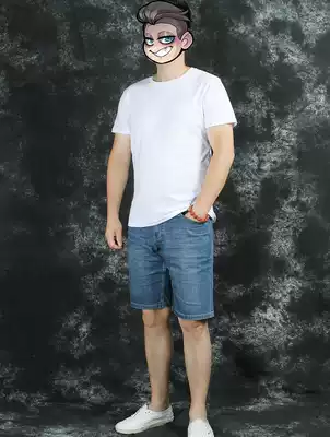 Ya OEM 50 water-soft cotton round neck T men and women with the same white T small black T pure cotton 50S high-density short-sleeved T