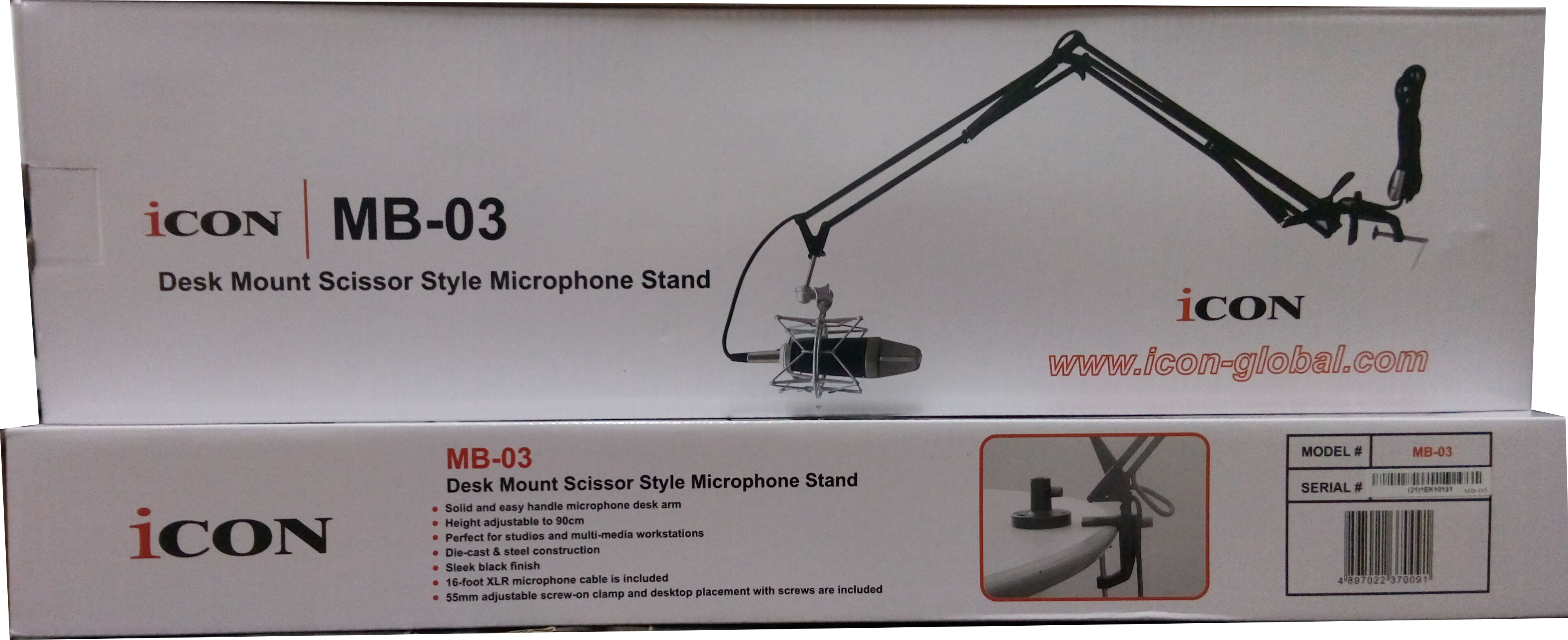 (ICON agent) ICON MB-03 MB03 microphone stand cantilever stand desktop microphone stand