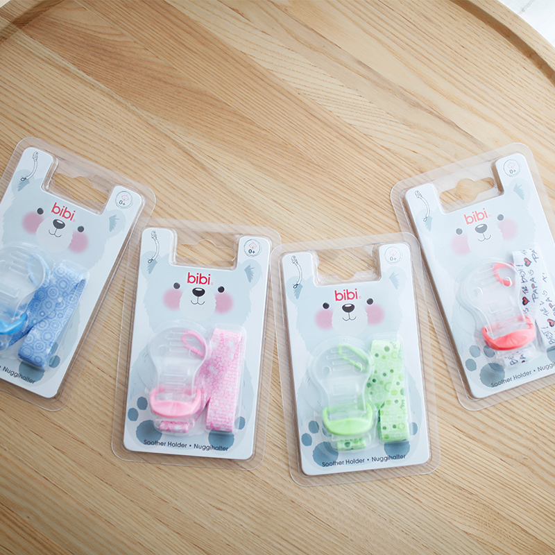 bibi solid tooth protector anti-pacifier hanging rope baby supply bottle water glass anti-fall chain with clamp multicoloured optional