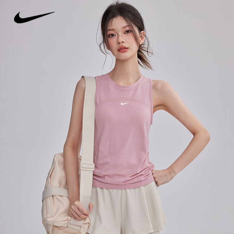 Nike Nike Sports Vest Women's Quick-Drying Short-Sleeved Fitness Sleeveless Running Yoga Training Breathable Top T-Shirt Nike Nike Sports Vest Women's Quick-Drying Short-Sleeved Fitness Sleeveless Running Yoga Training Breathable Top T-Shirt