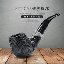 Artificial carbonized oak fossil pipe tobacco gecko silver ring curved straight heather tobacco wire tobacco