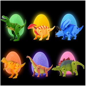 恐龙蛋变形蛋拼装可动小恐龙儿童玩具男孩仿真动物模型三角霸王龙