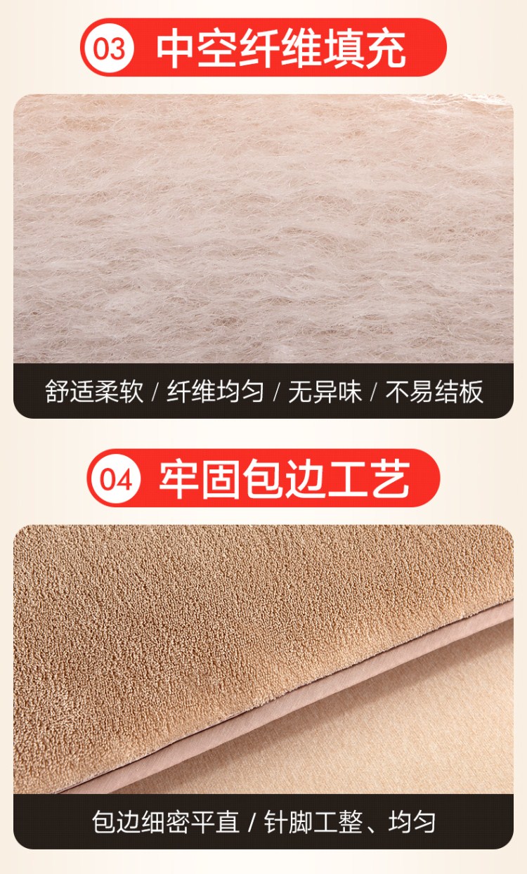 Nệm Giường nệm Đệm giường Phần mỏng được đệm 1,5 m 1,8m nhung nhung sinh viên nệm 1,2 nệm cao su nemgiakho