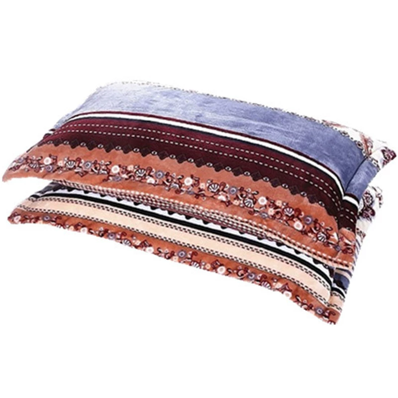 Mùa đông dày nhung gối che gối nhung mặt gối bao gồm một cặp flannel 48 * 74 - Gối trường hợp gối kê cổ