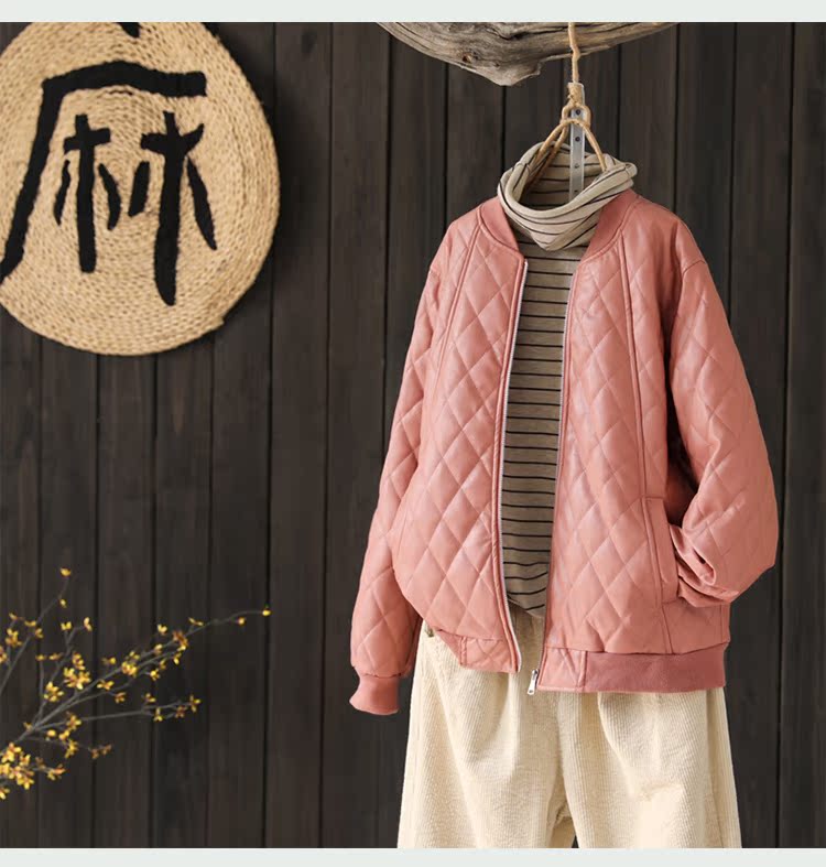[Kết thúc giải phóng mặt bằng 2 mảnh và một nửa giá] cổ áo lỏng lẻo áo khoác ngắn áo khoác da nữ ao da