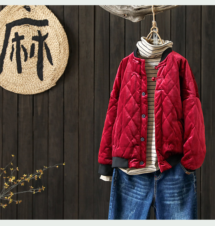 [Giải phóng mặt bằng vào cuối mùa 6,8 lần đơn mảnh] tấm nhung vàng khóa mền có đệm áo khoác ngắn nữ 2018 mùa đông ao phao nu