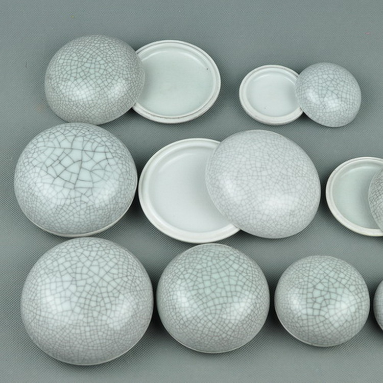 Inner diameter 7 cm ceramic Jingde Zhengde printed cylinder slice china printed china box and printed mud