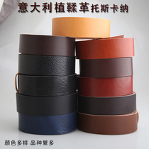 Italian tanning leather through-dyed strip Tuscan drop strip Lpa vintage handmade Belt strip