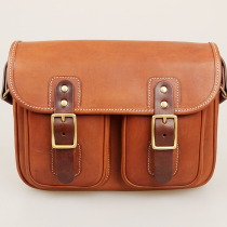 HERZ handmade custom leather leather retro messenger bag motorcycle bag tanned leather men and women Cross bag