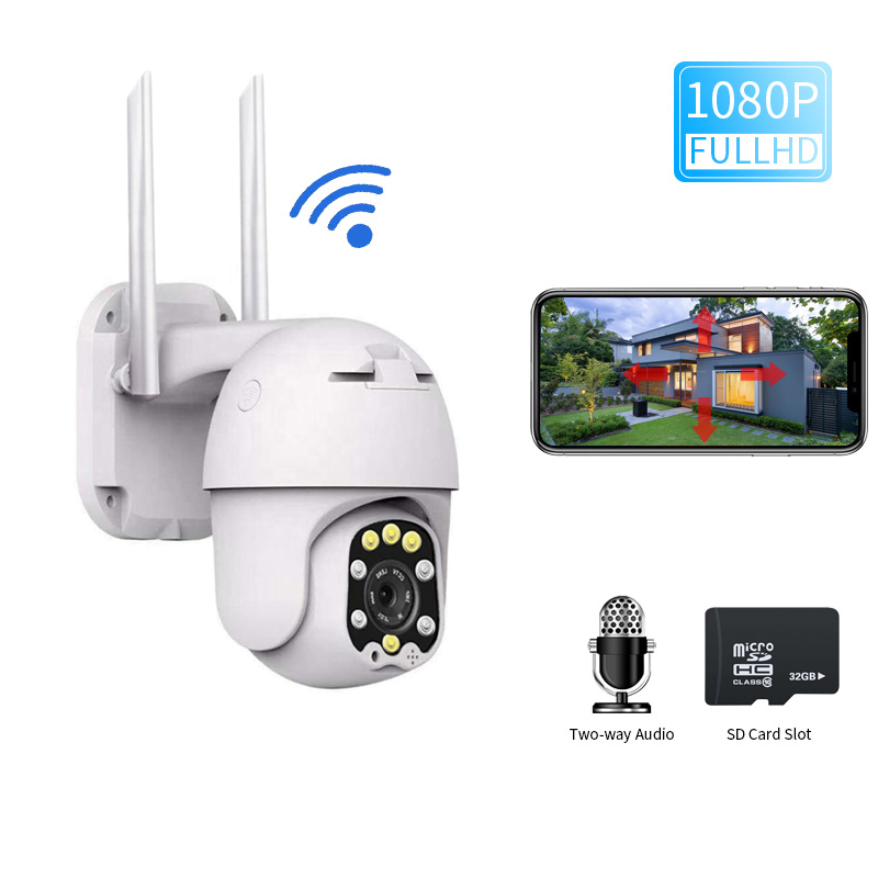 Smart Wireless Wifi Camera Hd Pan-Tilt Home Zoom Outdoor Day and Night Full Color Dual Light Source Camhi5Mp