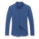 ເສື້ອຍືດແຂນຍາວໃຫມ່ຂອງຜູ້ຊາຍເຄື່ອງນຸ່ງບາງໆແບບທໍາມະດາ ice silk striped loose cotton summer shirt for young and middle-aged men