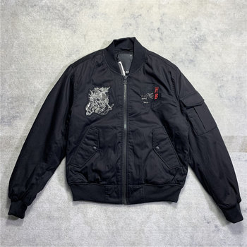 Able Jeans Men's Baseball Jacket Cotton Coat Chinese Style Embroidery 861004-292 Tag 1199