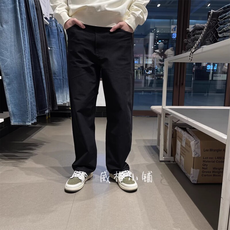 Lee Black Loose Straight-Leg 601 Casual Pants Lmb246601101277-K11000