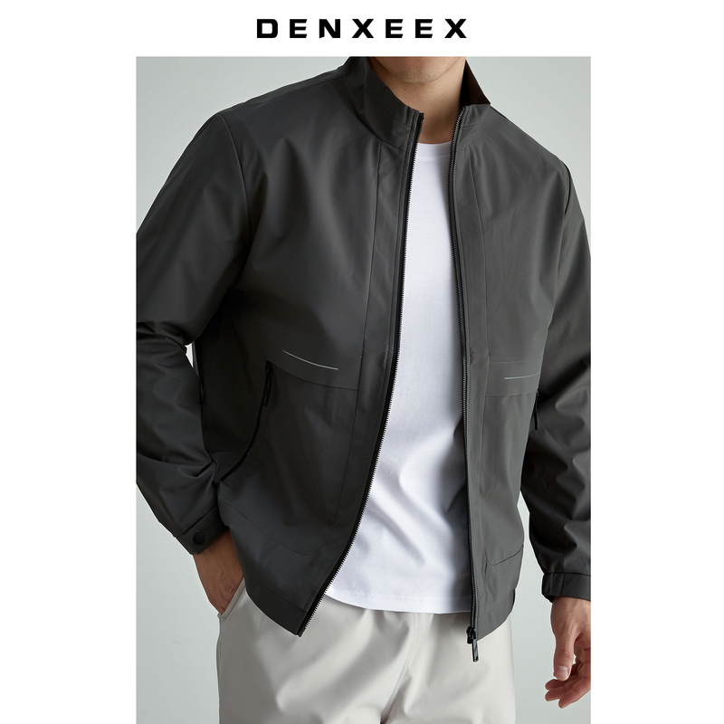 【Lightweight】Denxeex Spring and Autumn Business Commuting Men's Casual Stand Collar Jacket Thin Easy-Care Coat