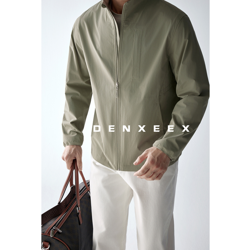 [Traveler Series] Denxeex Lightweight Breathable Stand Collar Jacket Versatile Commuting Casual Men's Jacket