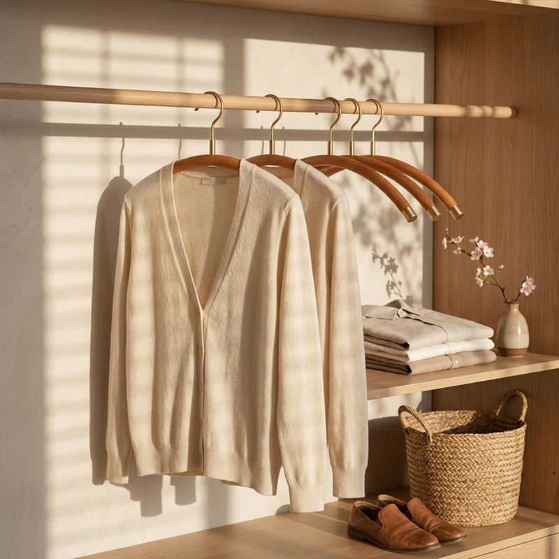 Solid Wood Cherry Wood Hangers for Home Use, Non-Slip, Anti-Shoulder-Bump, Copper-Coated, High-End Luxury Solid Wood Cherry Wood Hangers for Home Use, Non-Slip, Anti-Shoulder-Bump, Copper-Coated, High-End Luxury