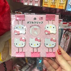 Зажим для бумаги 日本进口hello kitty文具馆专卖多功能角色资料文具票据食品夹子