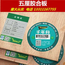 Millennium boat E1 class 5mm poplar core multilayer plywood three splints five-li board Three-plywood wardrobe backplane