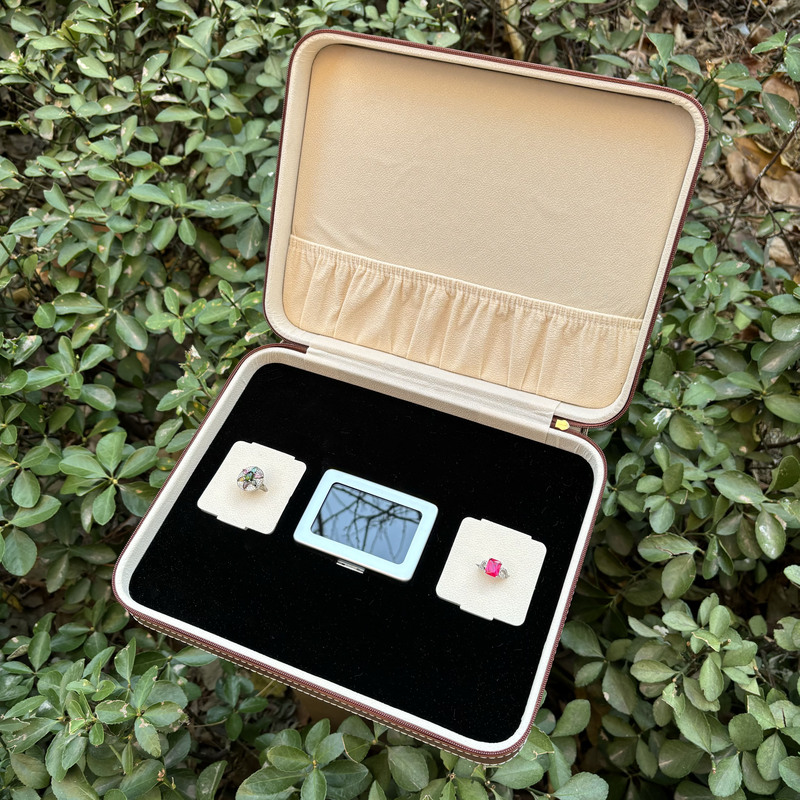 Can Hold Grs Certificate Gemstone Gift Box for Gifting, Diamond Gil Appraisal Zipper Bag, Grc Gift Box, Precious Loose Stone Box