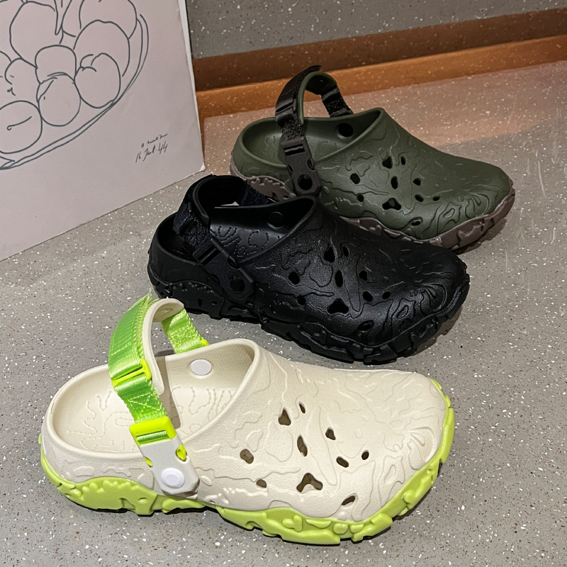 New Trin Tank Hole Shoes, Outdoor Beach Shoes, Closed-Toe Slippers, Beach Shoes, Men's Sandals, Women's Couple Style