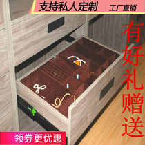 Private custom jewelry box lattice pants pumping multi-purpose wardrobe hardware storage grid Nine Palace grid multi-function jewelry box