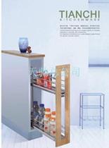 Kitchen pull basket stainless steel plate seasoning basket double Tianchi cabinet pull basket TC150-1 stainless steel side panel pumping