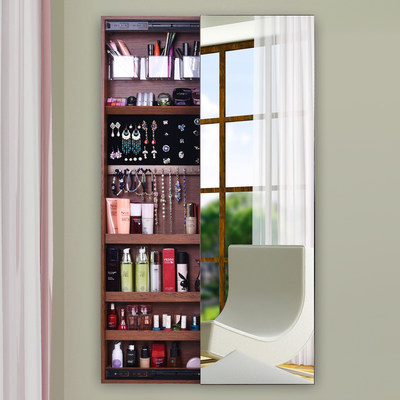 Dressing Mirror Bedroom Full Length Mirror Jewelry Storage Locker Cloakroom Wall Side Pull Wall Hanging Fitting Mirror