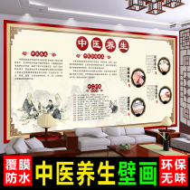 Moxibustion Therapy Acupuncture Cupping of cupping and scraping by TCM TCM Health Preservation Push Foot Bath Fire Jars Health Preservation Wall Chart Posters