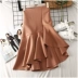 Taotao quần áo Mùa Thu hoang dã 2018 new side zipper dài không thường xuyên đuôi cá váy 59363 chân váy đen công sở Váy