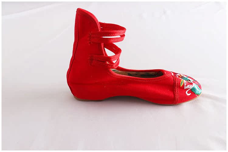 Mùa hè đầu hoa thêu quốc gia hoang dã gió nông miệng cao giày nữ 54608 # 1 giày boot nữ cổ thấp hàn quốc