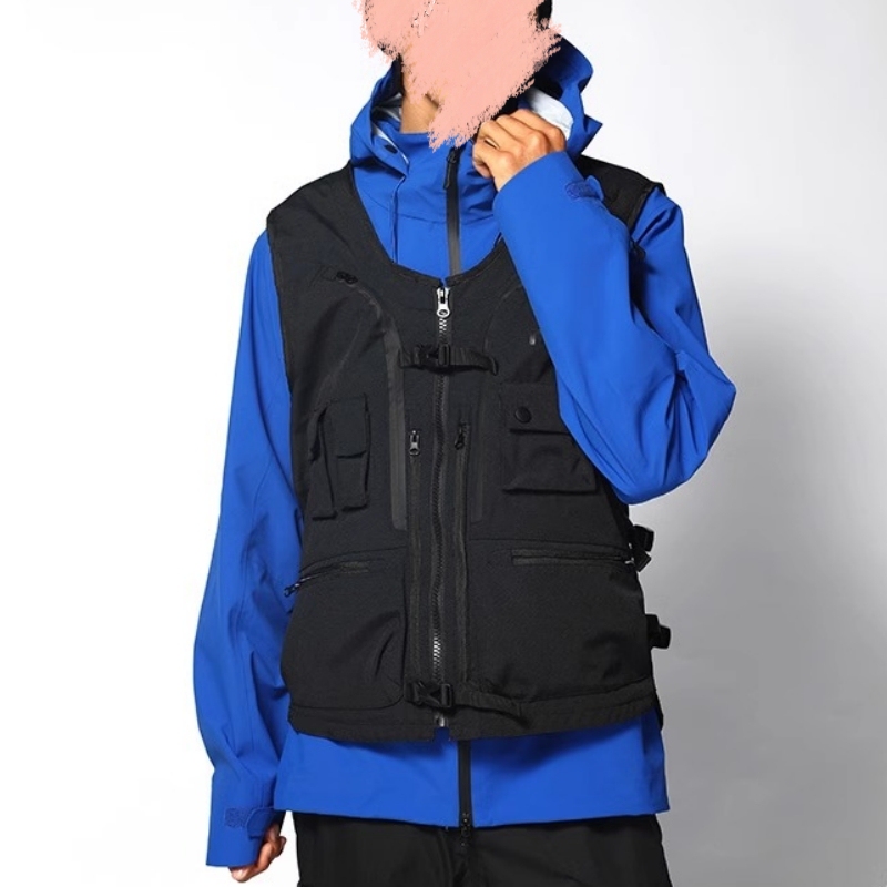 American-Style Snowboarding Functional Tactical Vest, Multi-Functional Off-Snow Vest, Unisex Tactical Vest Backpack