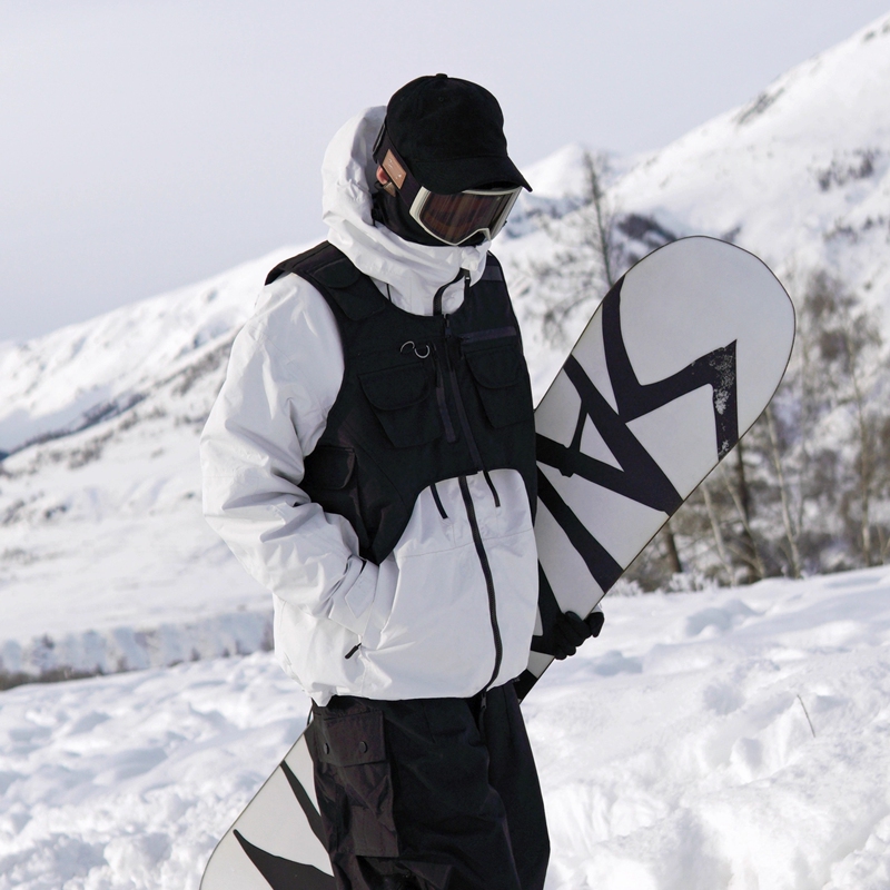Senye American-Style Ski Vest, Black Snowboard and Double-Board Ski Jacket, Unisex Outdoor Sports Ski Vest