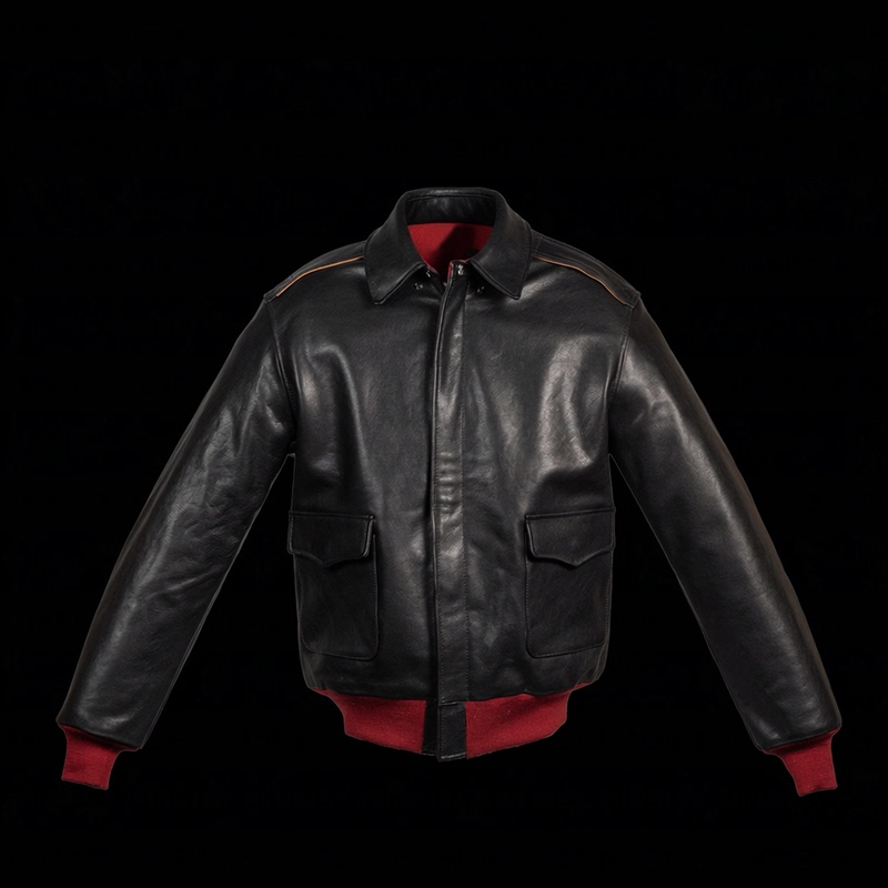 Ace Pilot Edition Horse Leather A2 Japanese Oak Vegetable-Tanned Tea Core Horse Leather Type A-2 Flight Jacket
