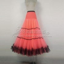 2018 new modern dance practice large skirt square dance skirt female adult waltz ballroom dance performance costume