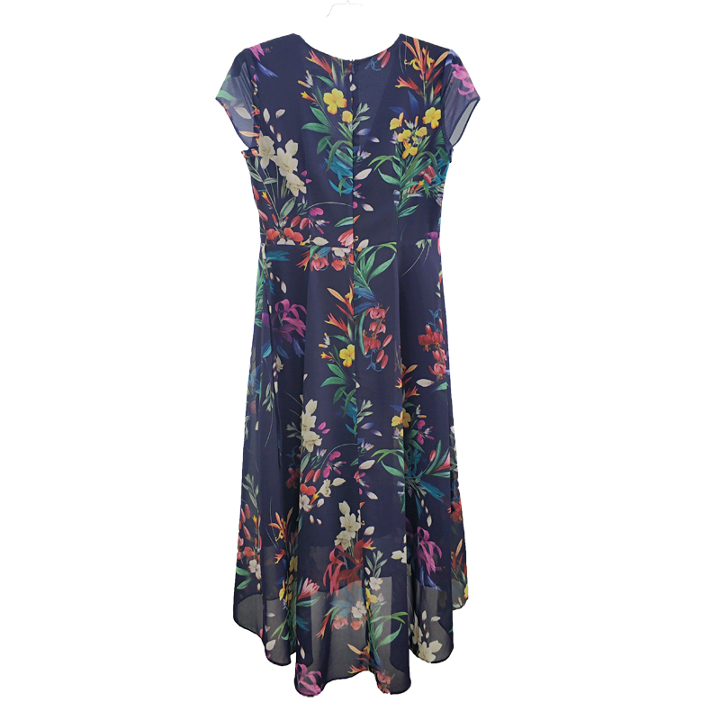European and American dress activated printing temperament sleeveless dress soft thin artificial silk street dress